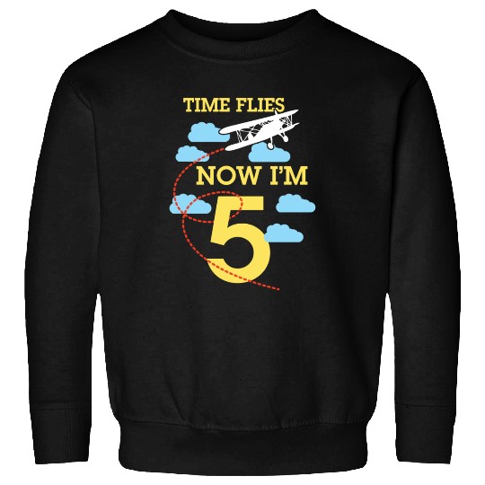 5th Birthday Boys Airplane 5 year old Birthday Sweatshirts