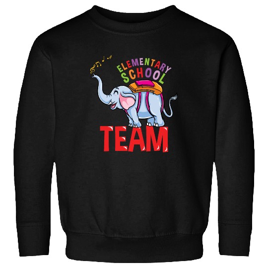 Back To School Elephant Elementary School Team Sweatshirts