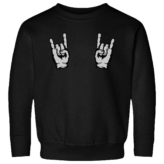 2 hands heavy metal Sweatshirts
