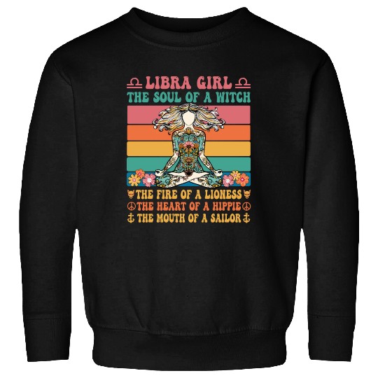 Libra Girl Astrology Sign Sweatshirts