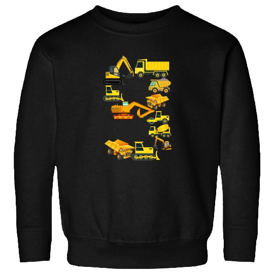 Construction Vehicles Trucks For 9 Year Old Boys Sweatshirts