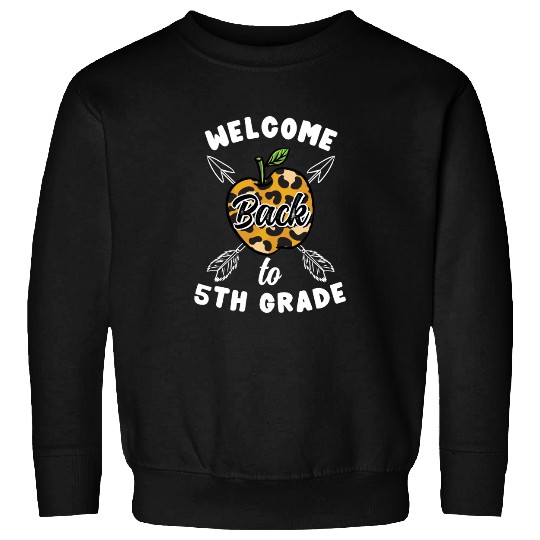 Welcome Back To 5th Grade Leopard Print Sweatshirts