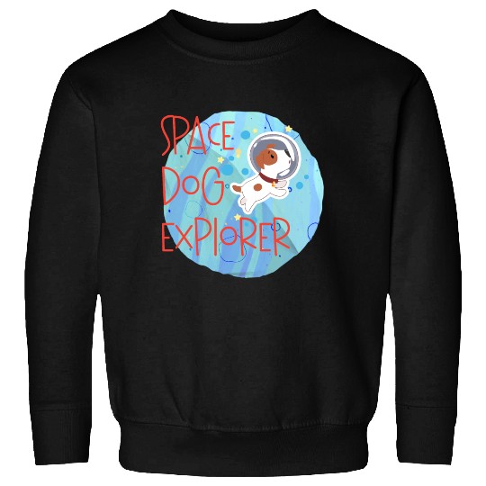 Space Dog Explorer Moon Astronaut Sweatshirts