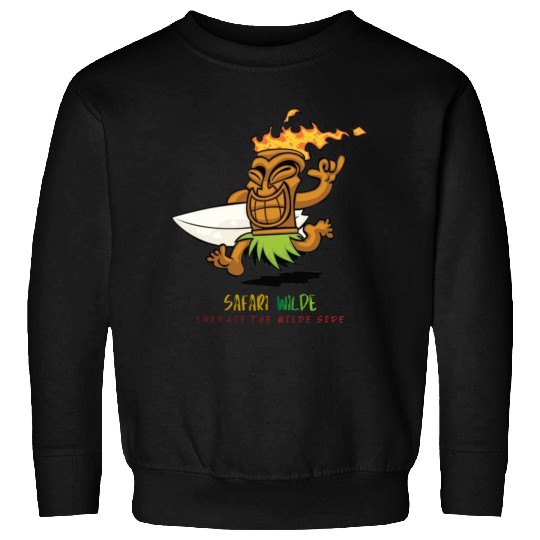 Tiki Surfer Embrace the Wilde Side Sweatshirts