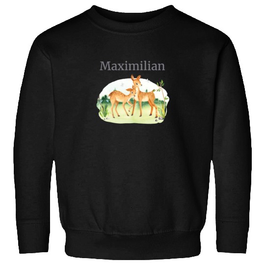 Waldtier Reh Flowers Name Maximilian Sweatshirts