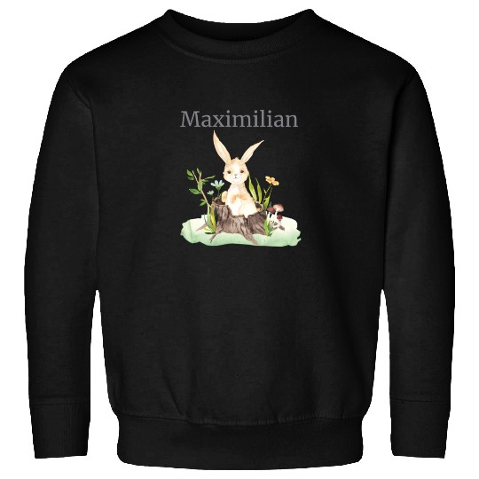Waldtier Reh Hase Hedgehog Flowers Name Maximilian Sweatshirts