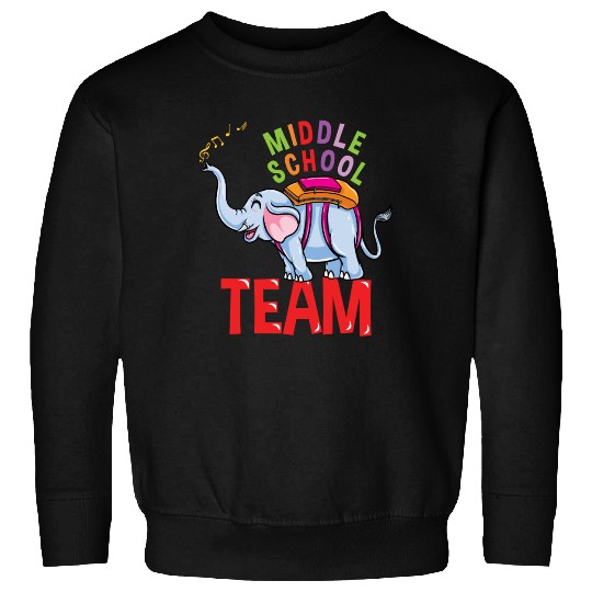 Back To School Elephant Middle School Team Sweatshirts