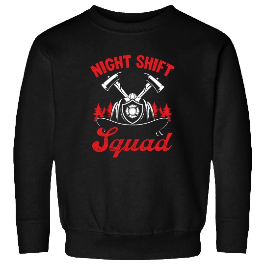 Night Shift Squad Firefighter Fire Mask Fire Hose Sweatshirts