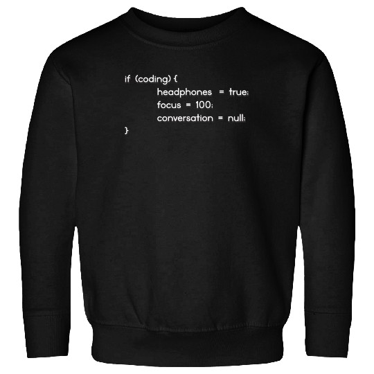 Coding Headphones, Coder, Programmer Sweatshirts