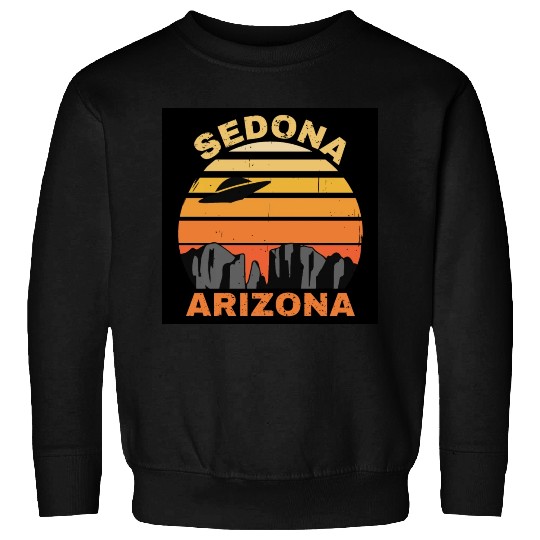 Sedona Arizonna Retro Sunset and UFO Sweatshirts