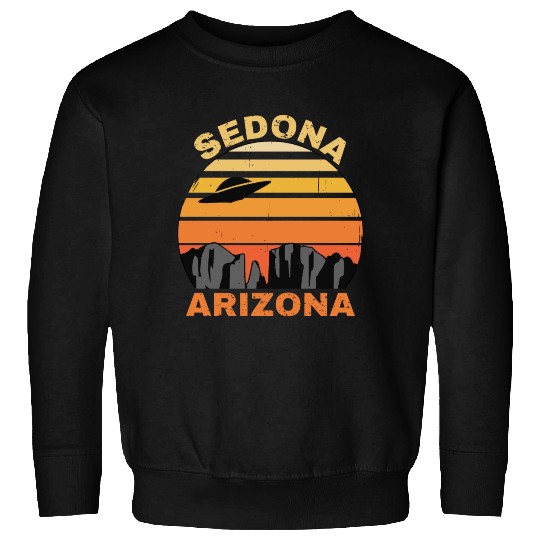 Sedona Arizonna Retro Sunset and UFO Sweatshirts
