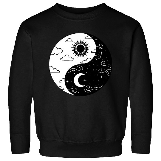 Sun and Moon Yin Yang for Yin Yang Art Lover Sweatshirts