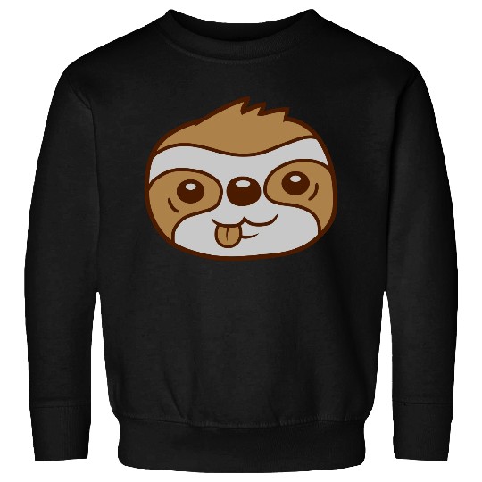 face sloth cartoon head Sweatshirts