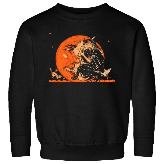 Great Vintage Witch And Moon Halloween Sweatshirts
