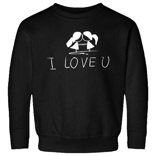 lesbian couple couple i love you Sweatshirts