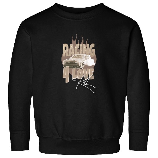 NASCAR Burning Heart R4L Brown Sweatshirts