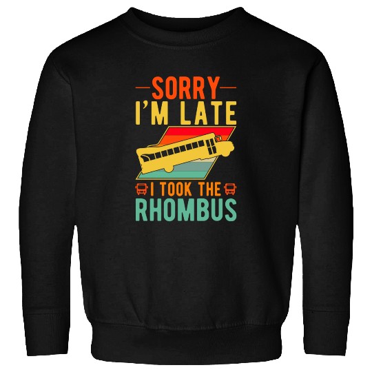 Math Teacher School Bus Driver Rhombus Sweatshirts