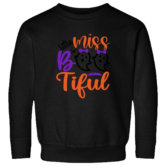 Miss BOO tiful Scary Halloween Ghost Design Girls Sweatshirts