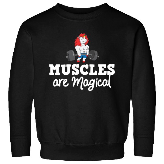 Unicorn Muscle Workout Fitness Training Sport Gym Sweatshirts