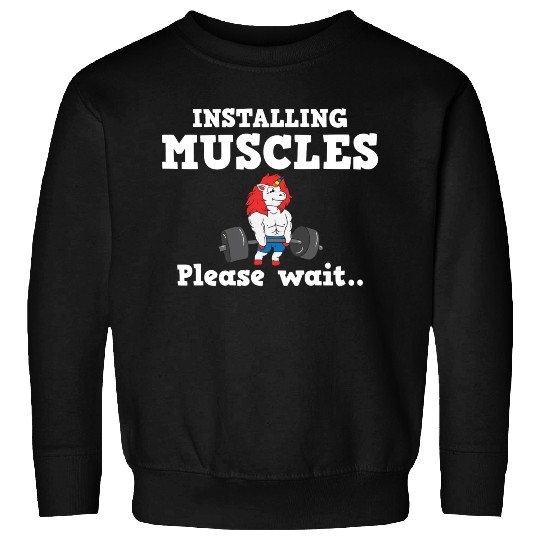 Unicorn Muscle Workout Fitness Training Sport Gym Sweatshirts