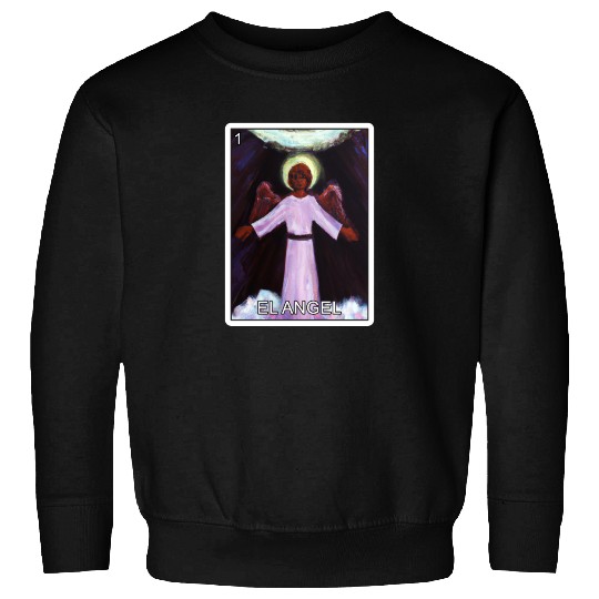 El Angel The Angel Card Mexican Lottery Card Sweatshirts