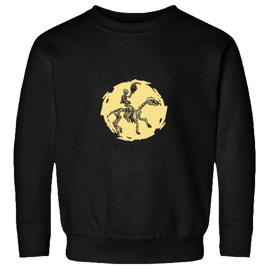 Halloween Cowboy Skeleton Foal Horse Riding Sweatshirts
