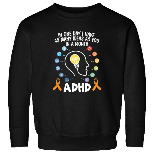 ADHD Warrior Embrace Neurodiversity ADHD Awareness Sweatshirts