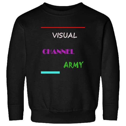 Visual Channel Army Sweatshirts