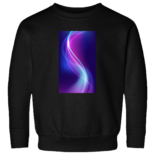 Abstract Blue Pink Waves Sweatshirts