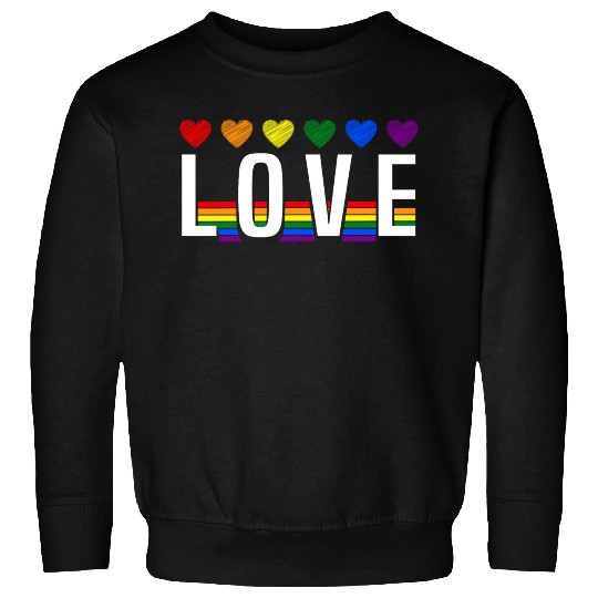 Love Rainbow Heart Pride LGBT Sweatshirts