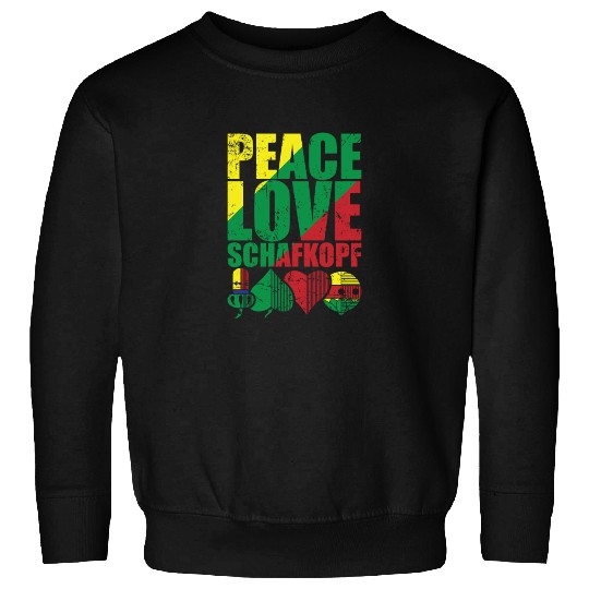 Peace Love Sheepshead Card Game Playing Card Sweatshirts