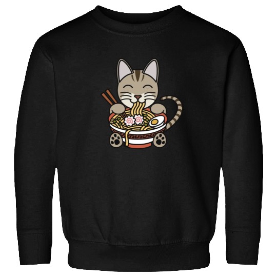 Devon Rex Cat Ramen Noodles Sweatshirts