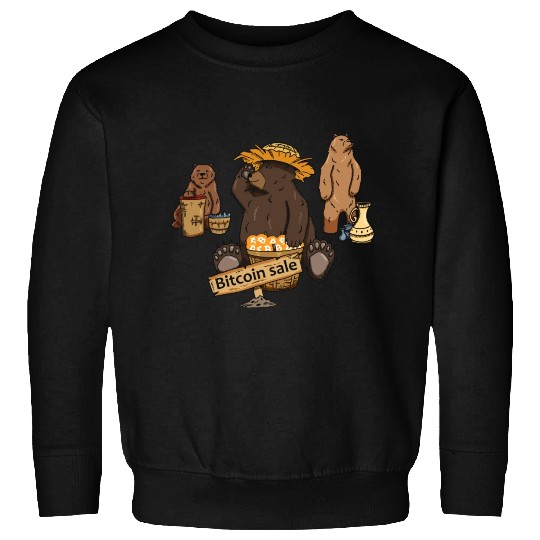 Bitcoin Bear BTC logo Crypto lover Hodl Design Sweatshirts