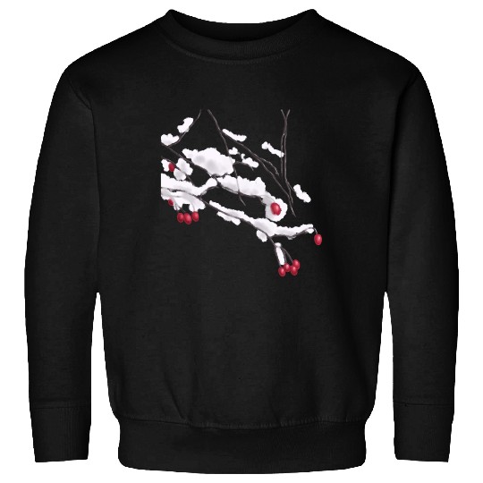 Winter berries Snowy Branches Sweatshirts