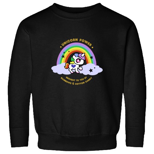 Unicorn Power by Rainbows and Cotton Candy Sweatshirts