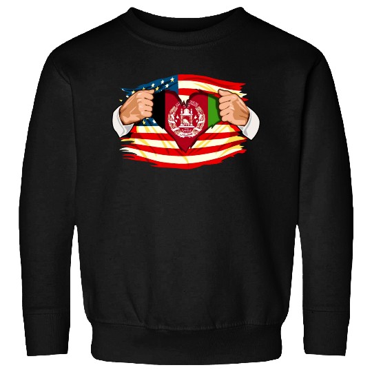 Afghanistan Who Live in America Afghani Flag Sweatshirts