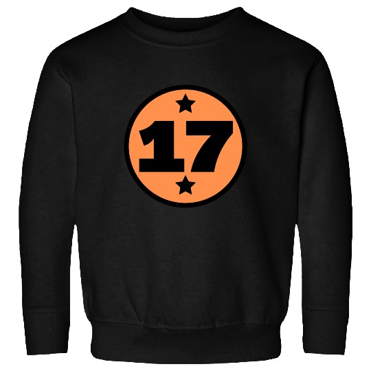 17 Circle Orange Black Birthday Age Sweatshirts
