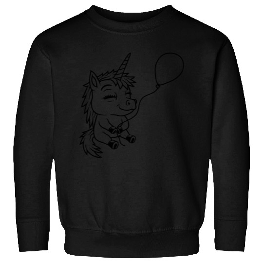 Balloon birthday unicorn comic Sweatshirts