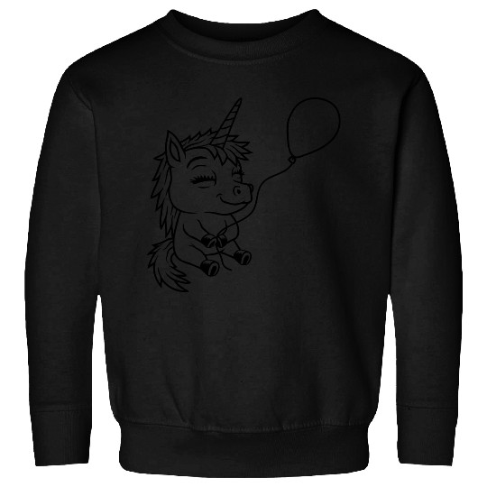 Balloon birthday unicorn comic Sweatshirts