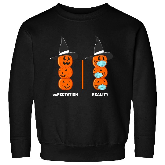 Halloween Pumpkins Witch Expectation Reality Sweatshirts