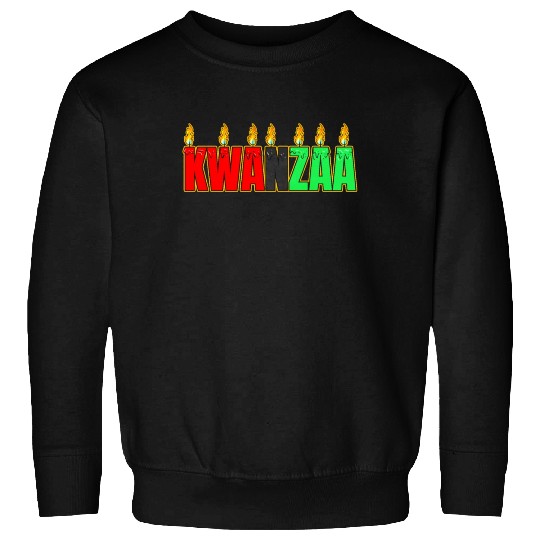 Afro American Candle Kinara Kwanzaa Sweatshirts