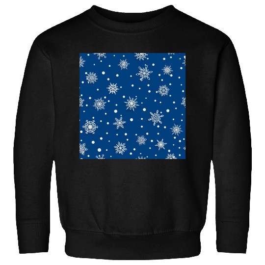 Modern Navy Blue Snowflakes Pattern Sweatshirts