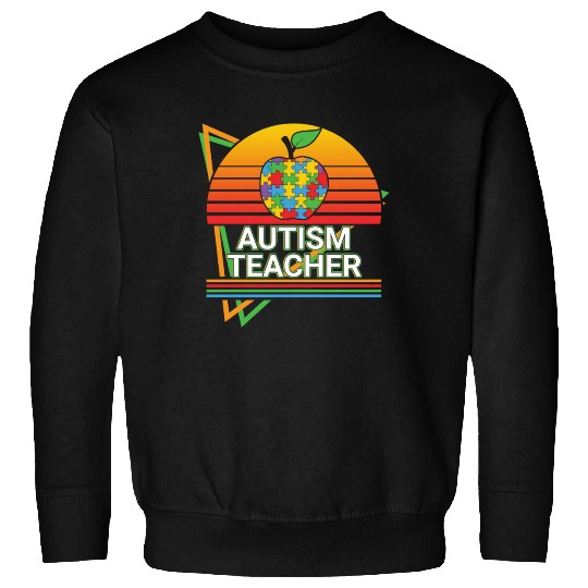 Autism Teacher Retro Sweatshirts