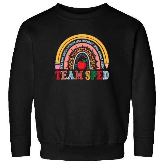 Team SPED Teacher Rainbow Sweatshirts