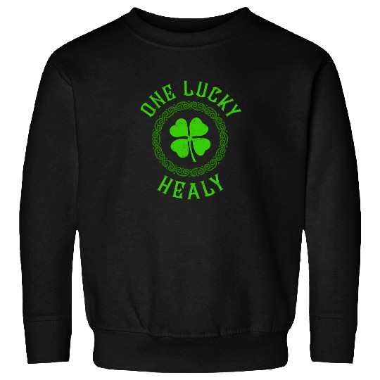 One Lucky Hart Irish Family Four Leaf Clover Sweatshirts