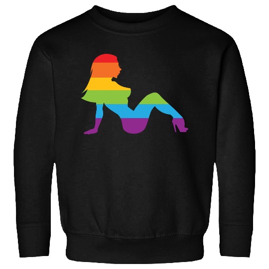 Sexy Retro Mudflap Girl Lesbian Pride LGBT Sweatshirts