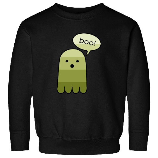 Olive Green Boo Ghost Halloween Sweatshirts