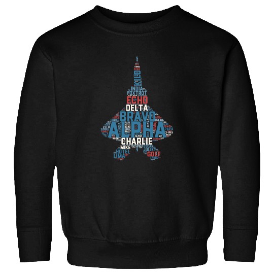 Full Phonetic Alphabet Fighter Jet Pilot Sweatshirts