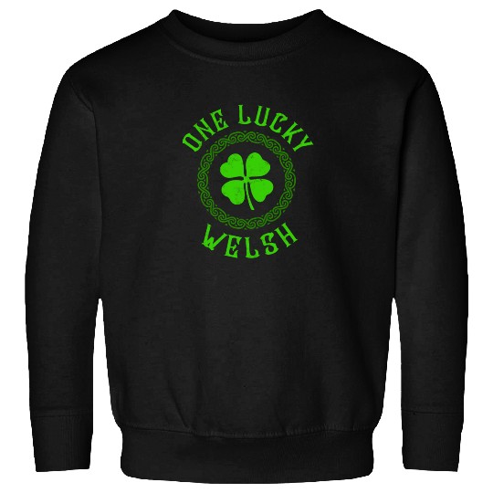 One Lucky Welsh Irish Family Four Leaf Clover Sweatshirts
