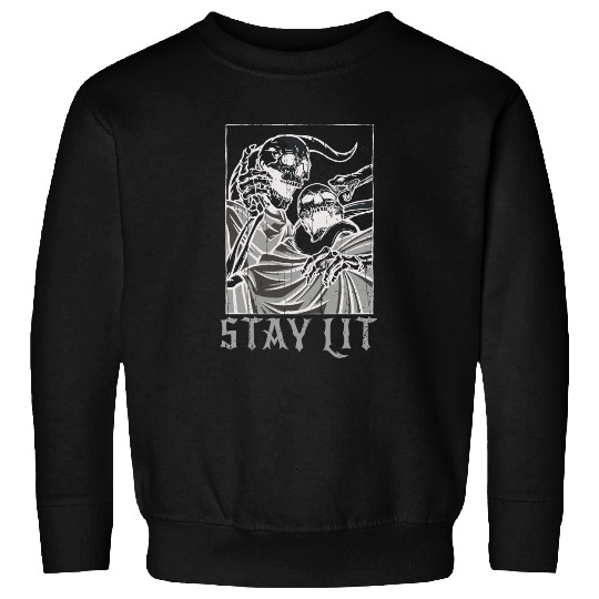 Skeleton Bones Tarot Card Occult Stay Gothic Sweatshirts